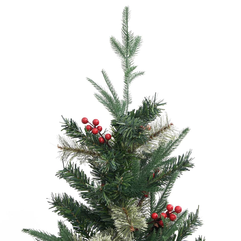 Árbol de Navidad con decoraciones verde Ø68x150 cm