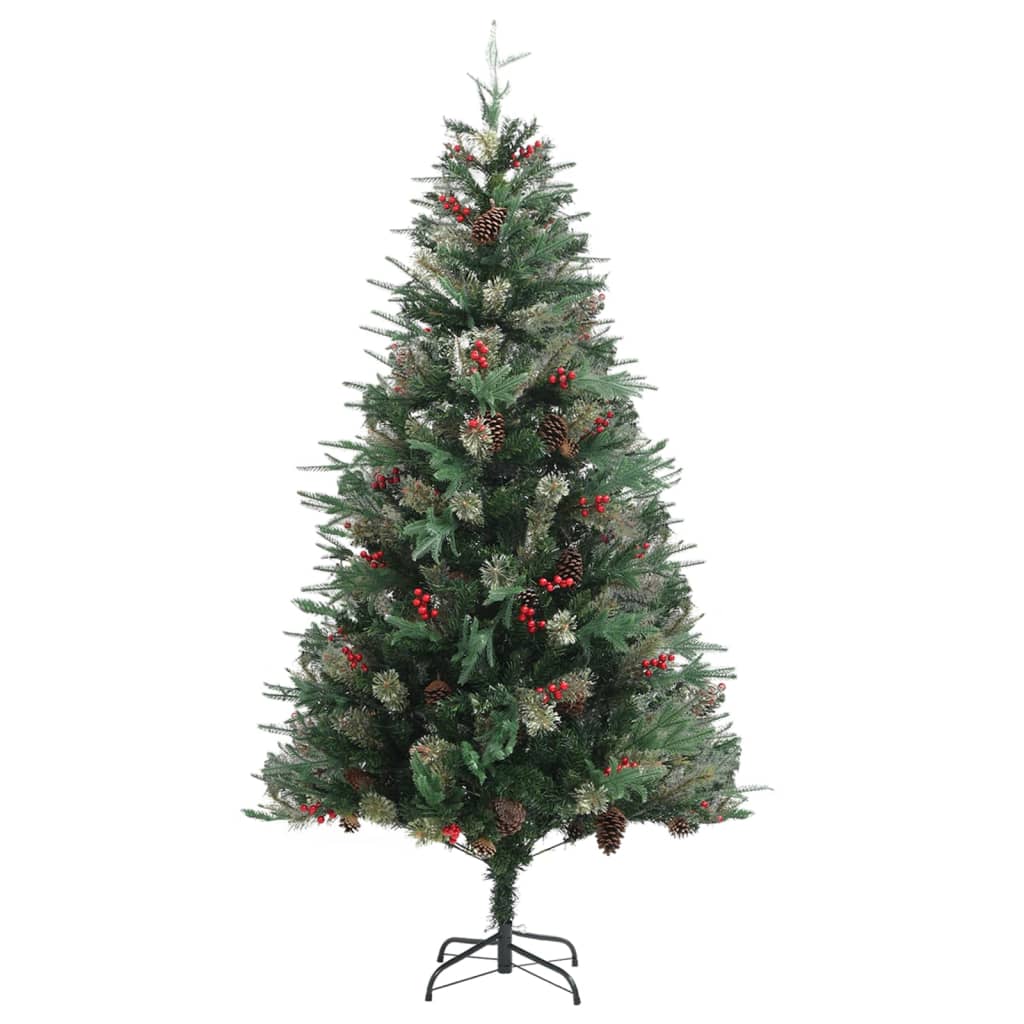 Árbol de Navidad con decoraciones verde  Ø80x195 cm