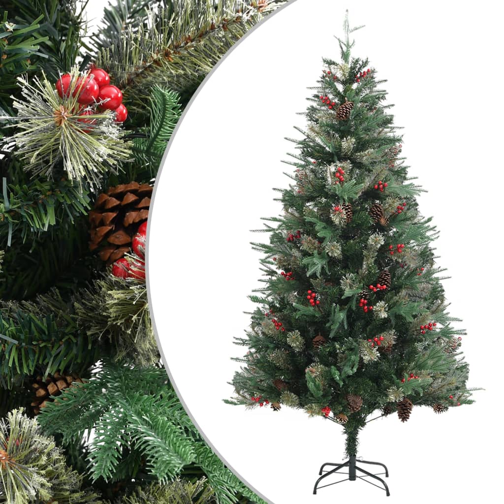 Árbol de Navidad con decoraciones verde  Ø80x195 cm