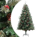 Árbol de Navidad con decoraciones verde  Ø80x195 cm