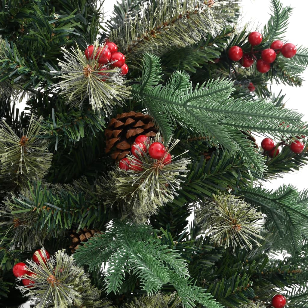 Árbol de Navidad con decoraciones verde  Ø80x195 cm