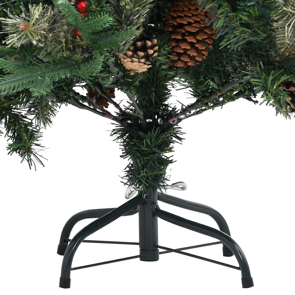 Árbol de Navidad con decoraciones verde  Ø80x195 cm