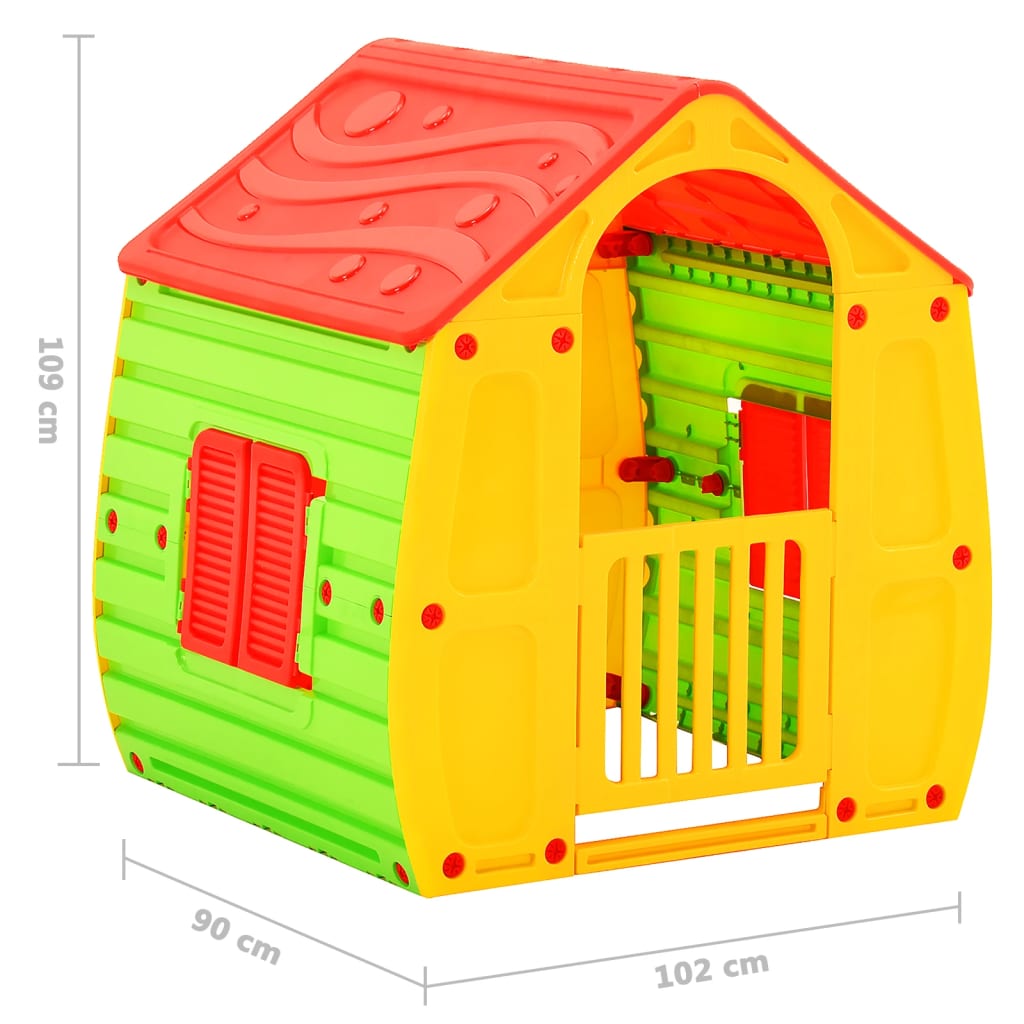 Casita de juegos infantil +10 meses multicolor 109x102x90 cm medidas