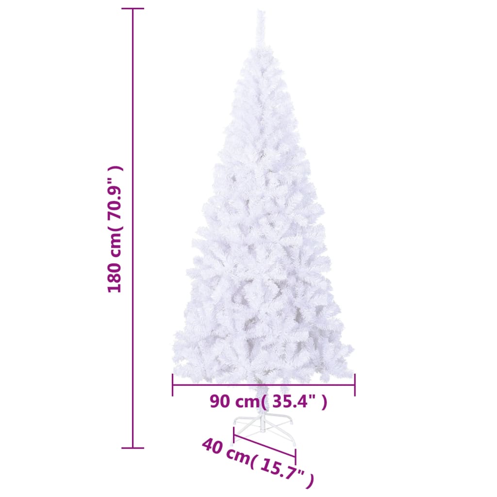 Árbol de Navidad 620 ramas nevado blanco Ø90x180 cm