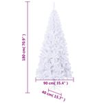 Árbol de Navidad 620 ramas nevado blanco Ø90x180 cm