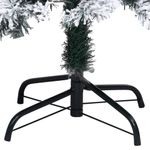 Árbol de Navidad 680 ramas con efecto nevado verde Ø95x150 cm base