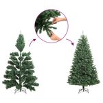 Árbol de Navidad 680 ramas con efecto nevado verde Ø95x150 cm
