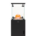 Estufa de gas exterior Infiniton PG-QH13 13kW 16 m² negro detalle
