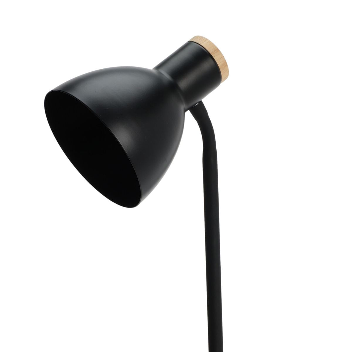 Lámpara de sobremesa 25W con interruptor negro/natural Ø14x36 cm foco