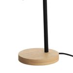 Lámpara de sobremesa 25W con interruptor negro/natural Ø14x36 cm base