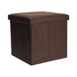 Puff-con-tapa-tapizado-acolchado-marron-38x38-cm-fondo-blanco