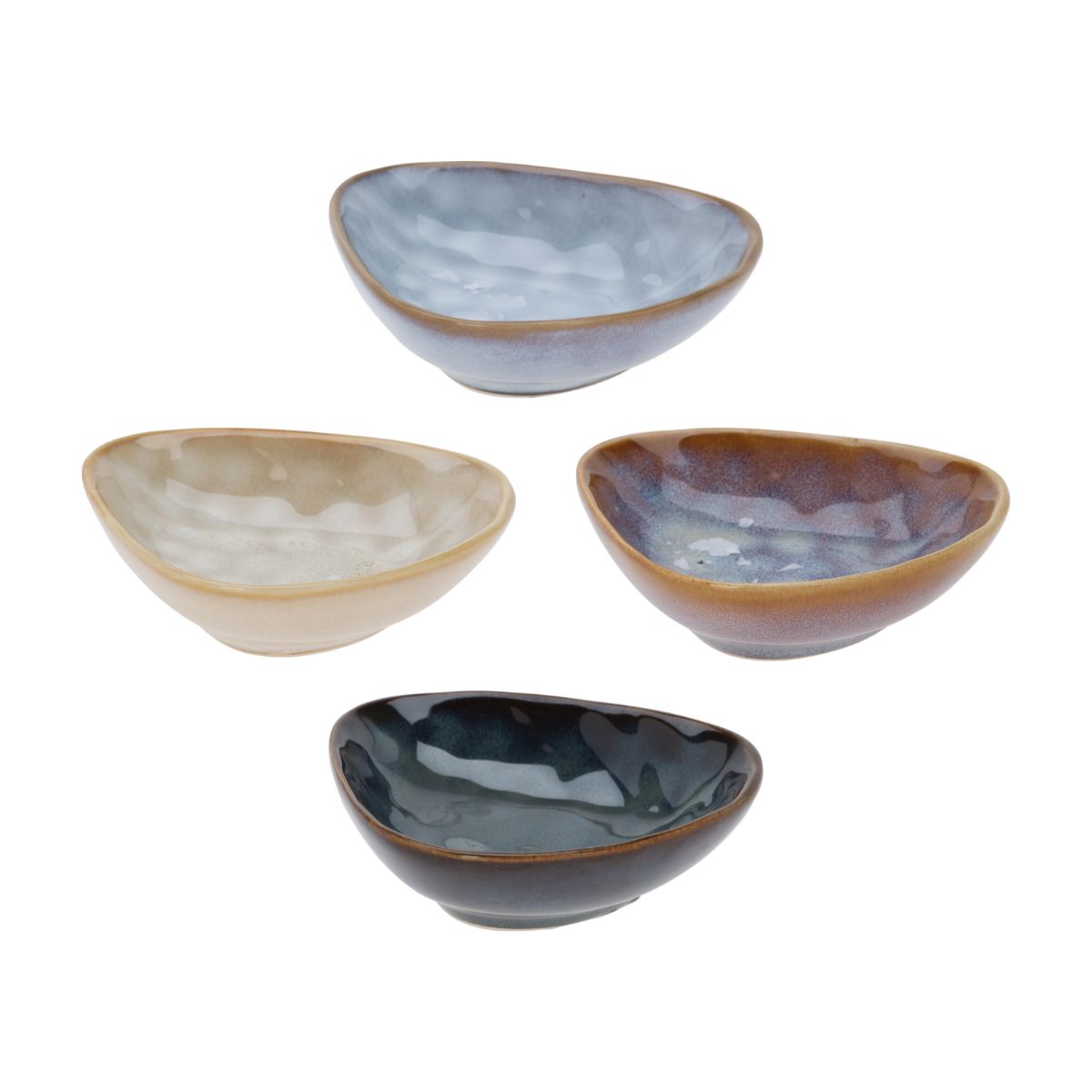 Pack de 4 bowl diseño triangular multicolor