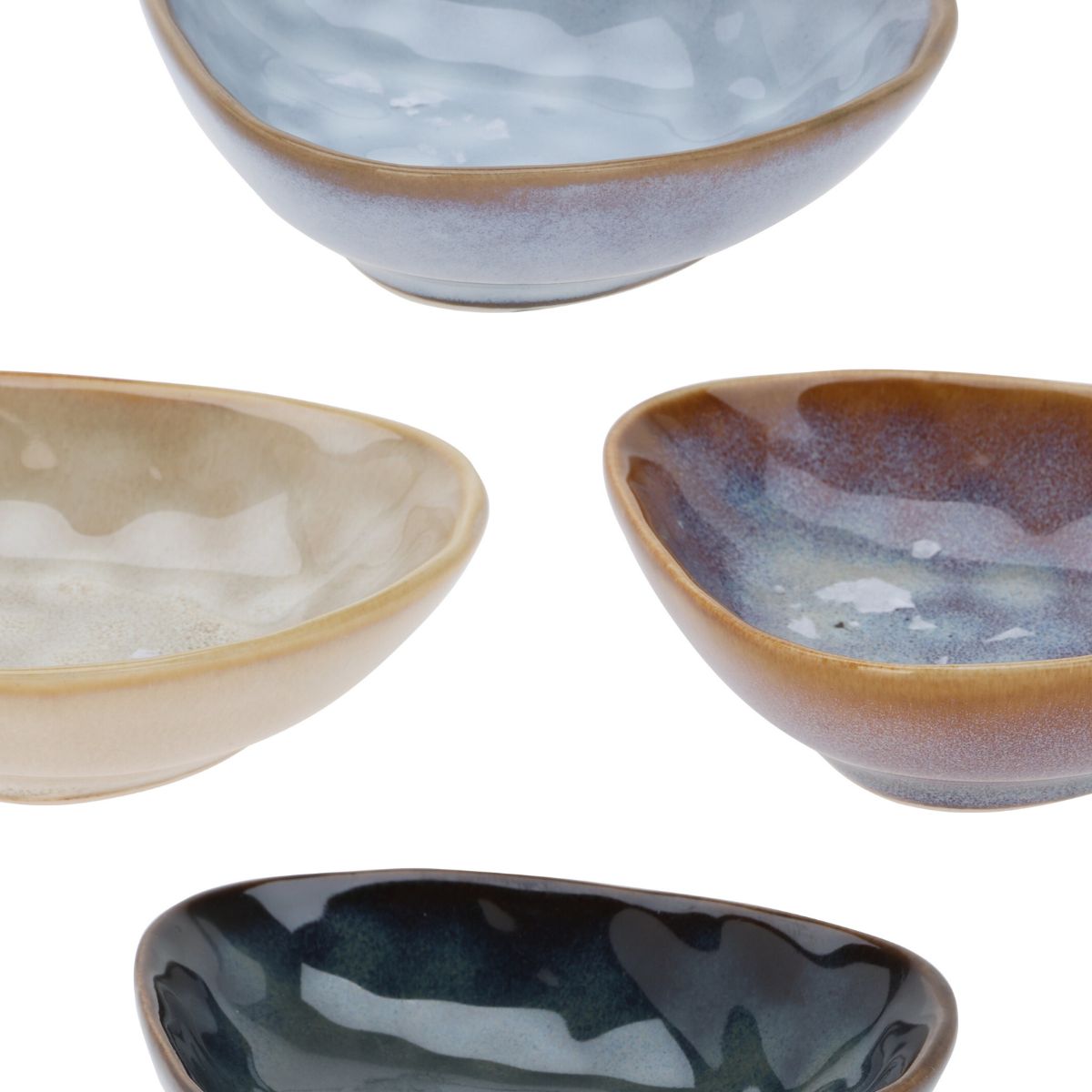 Pack de 4 bowl diseño triangular multicolor