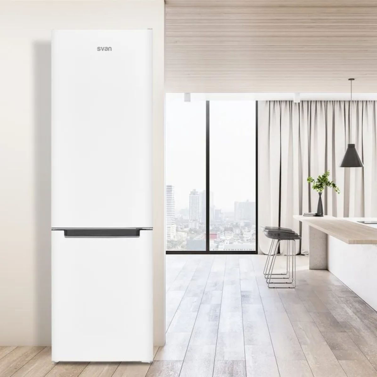 Frigorífico combi Svan SC185502E cíclico 262L E blanco 180 cm animada