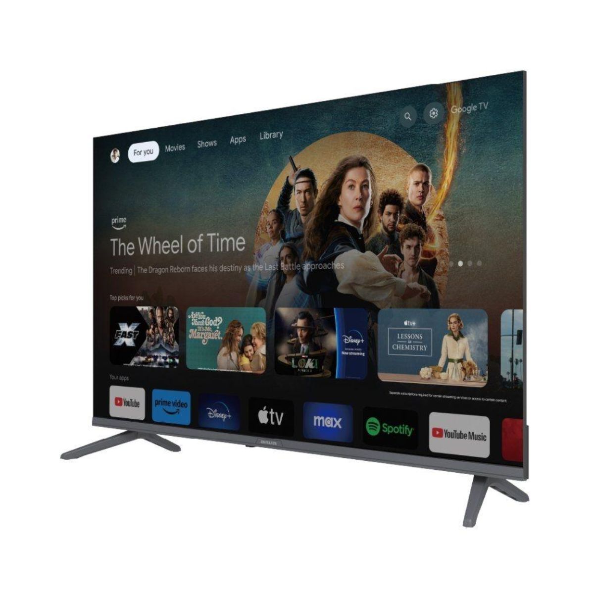 Televisor Smart TV Aiwa 32GO40804HD HD Ready 32’’ Google TV negro  lateral