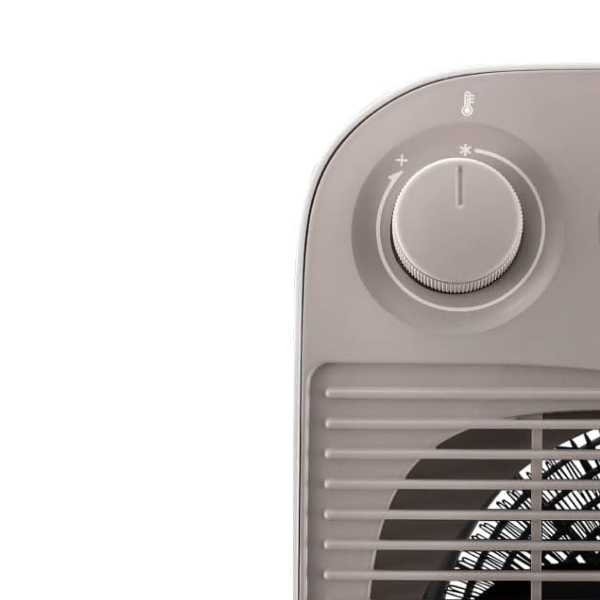 Calefactor DeLonghi Vertical Edge HFS50C22 2200W 3 potencias gris detalle