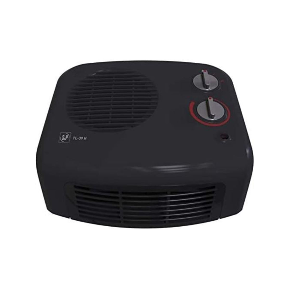 Calefactor SP TL-39H 2000W 2 potencias termostato regulable negro fondo blanco