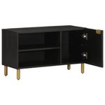 Mueble de TV Micra 2 compartimentos + armario negro 46x80x33 cm interior