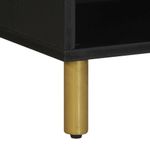 Mueble de TV Micra 2 compartimentos + armario negro 46x80x33 cm pata