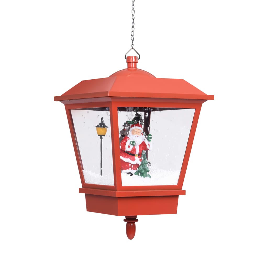 Lámpara colgante con Papá Noel bomba de nieve y luz LED rojo