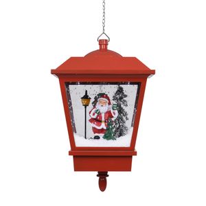 Lámpara de exterior Laponia luz LED + decoración navideña rojo