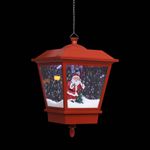 Lámpara colgante con Papá Noel bomba de nieve y luz LED rojo