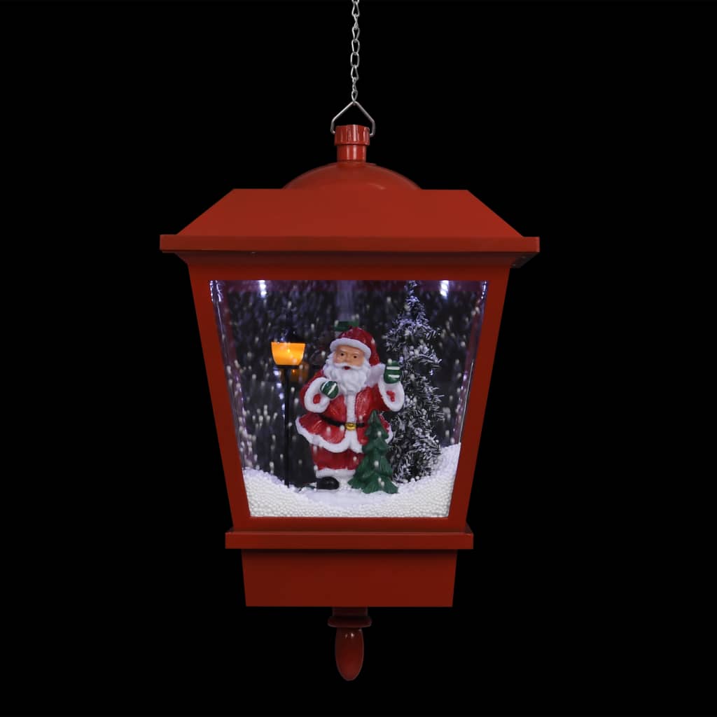 Lámpara colgante con Papá Noel bomba de nieve y luz LED rojo
