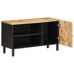 Mueble de TV Galum 2 compartimentos + 1 puerta negro/natural 46x80x33,5 cm interior