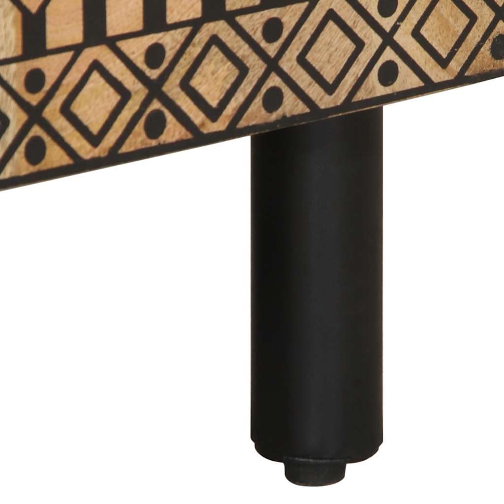 Mueble de TV Galum 2 compartimentos + 1 puerta negro/natural 46x80x33,5 cm