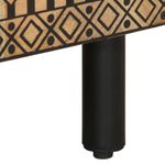 Mueble de TV Galum 2 compartimentos + 1 puerta negro/natural 46x80x33,5 cm