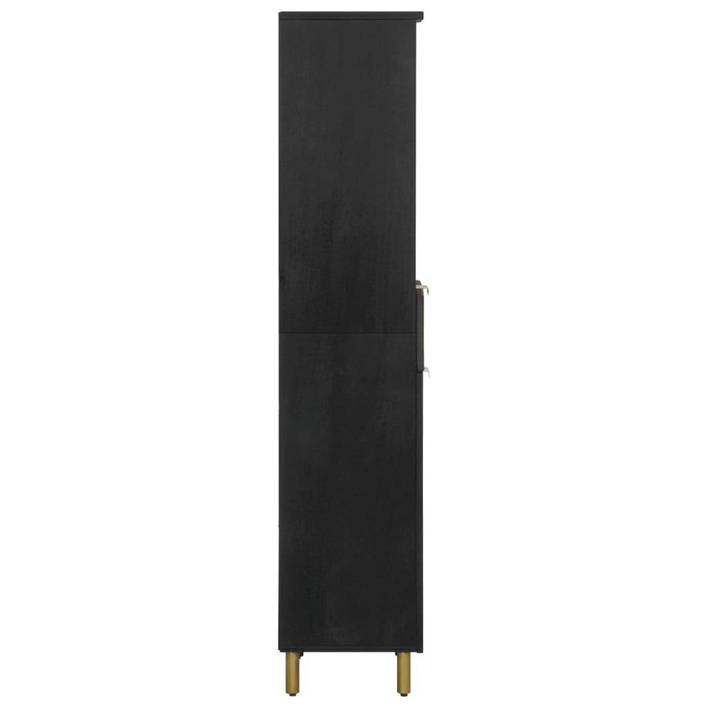 Mueble auxiliar Tulipán 2 compartimentos + 1 cajón + 1 armario negro 160x38x33 cm perfil