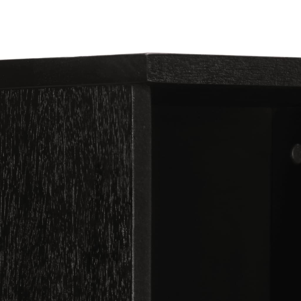 Mueble auxiliar Tulipán 2 compartimentos + 1 cajón + 1 armario negro 160x38x33 cm