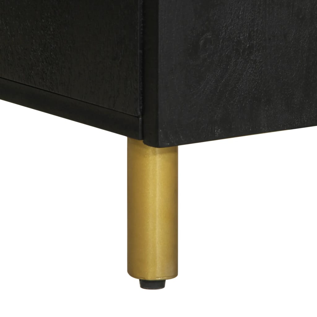 Mueble auxiliar Tulipán 2 compartimentos + 1 cajón + 1 armario negro 160x38x33 cm