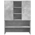 Armario auxiliar Dora 4 estantes + 2 puertas gris oscuro 90x70,5x25,5 cm frontal