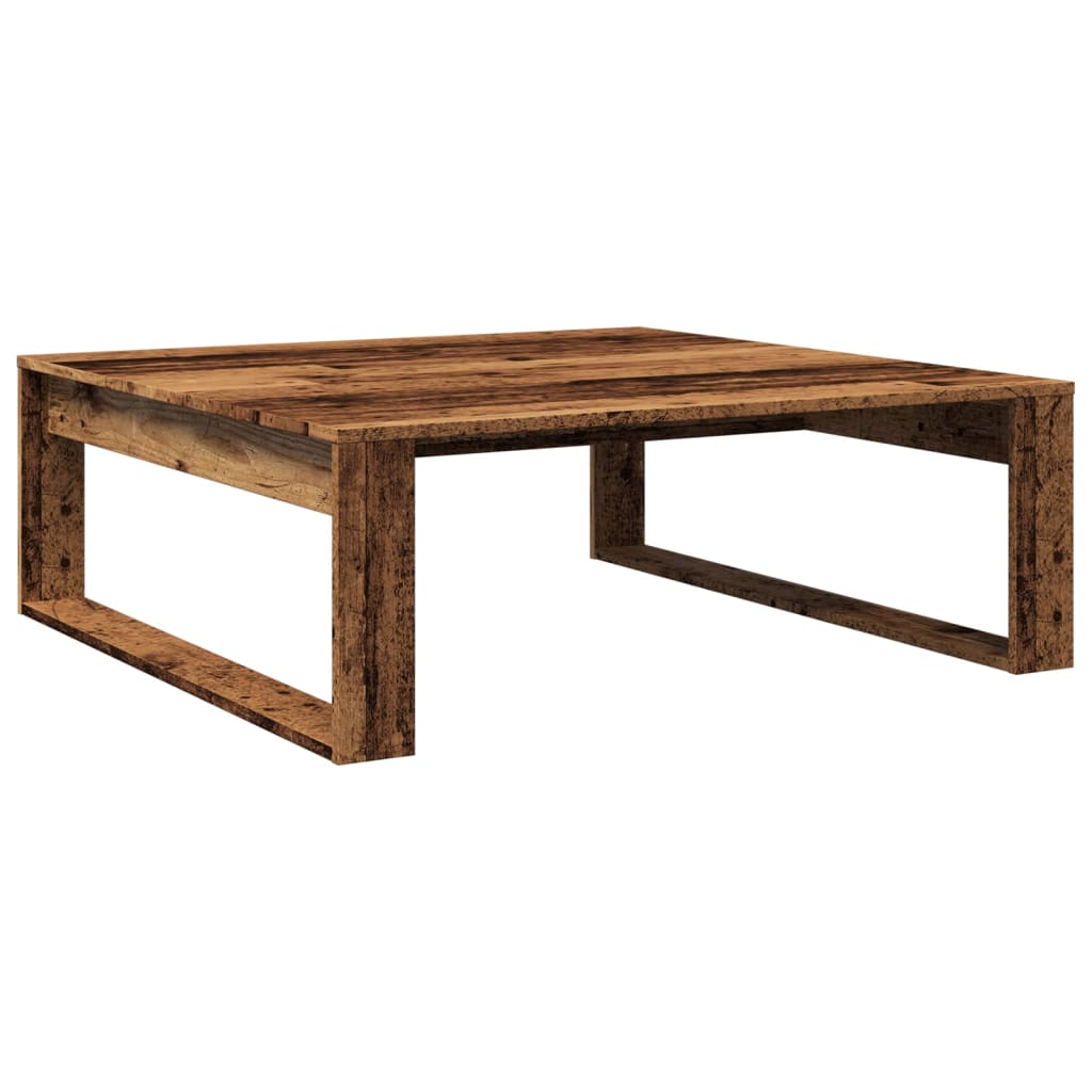 Mesa de centro Strass diseño fijo madera 35x100x100 cm fondo blanco