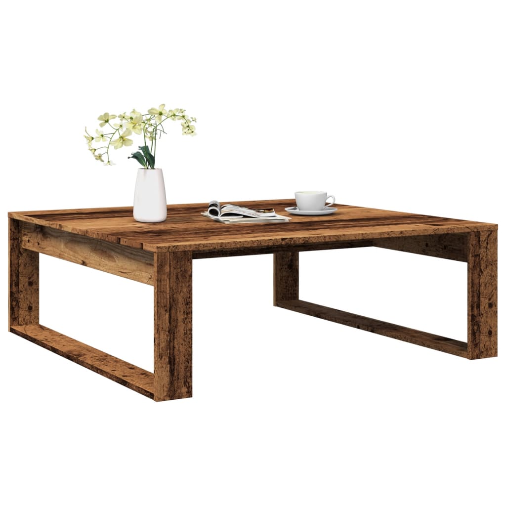 Mesa de centro Strass diseño fijo madera 35x100x100 cm animada