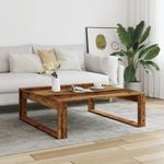 Mesa de centro Strass diseño fijo madera 35x100x100 cm animada hogar