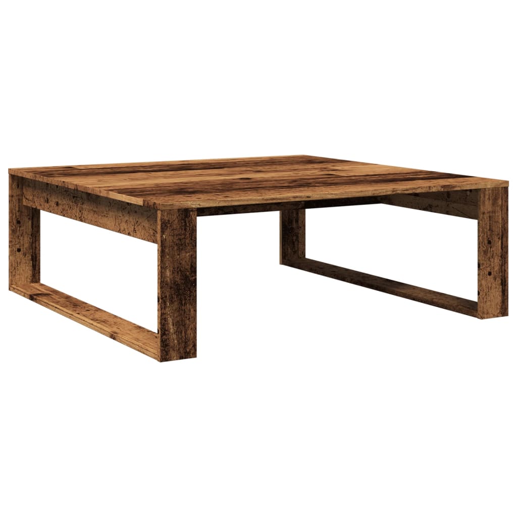 Mesa de centro Strass diseño fijo madera 35x100x100 cm lateral