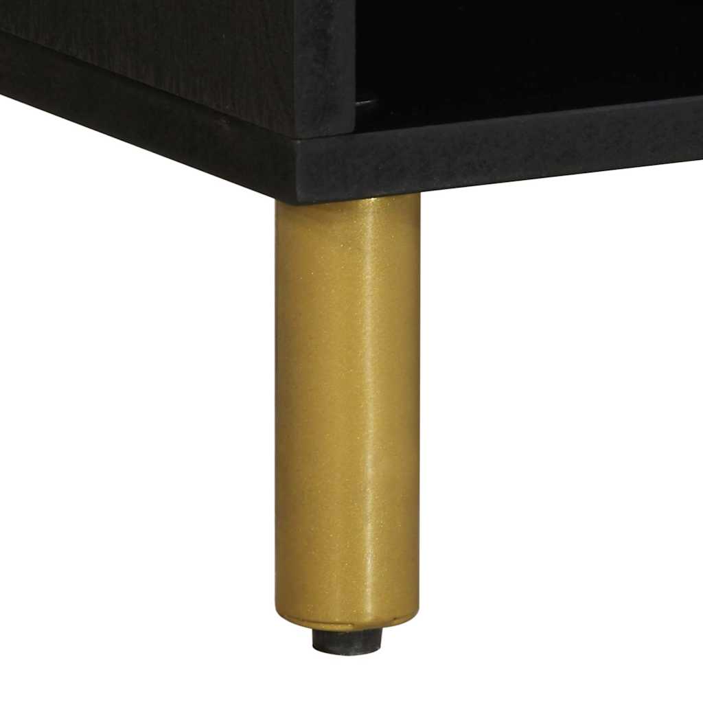 Mueble de TV Grillo 3 compartimentos + cajón negro 46x80x33 cm