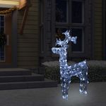 Decoración navideña de reno para uso interior y exterior 90 LEDs 100x16x60 cm