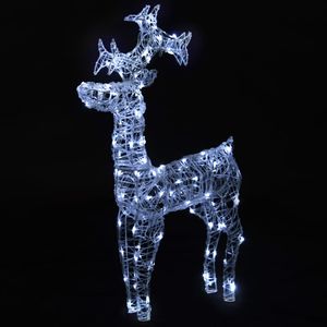 Decoración navideña de reno para uso interior y exterior 90 LEDs 100x16x60 cm