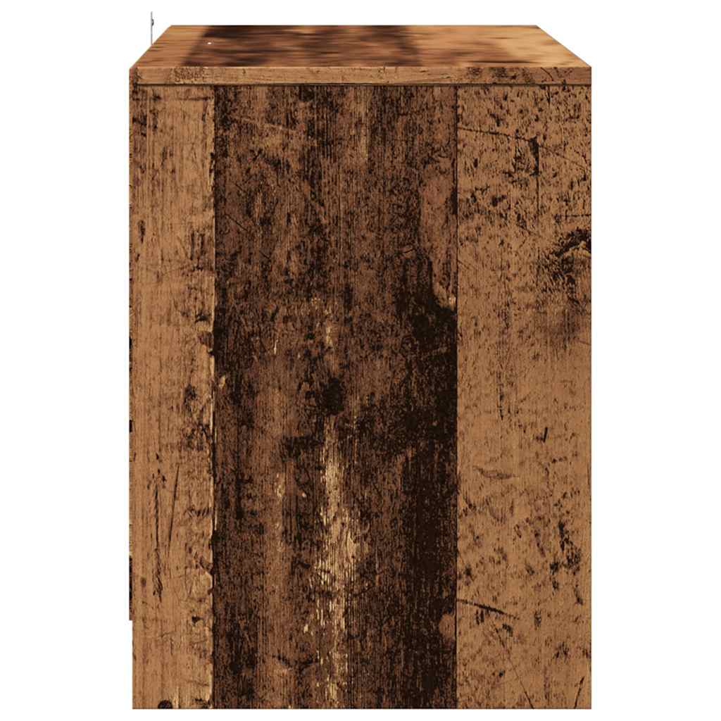 Mueble de TV Ritmo 2 armarios + 2 compartimentos roble oscuro 52,5x102x37,5 cm perfil