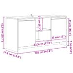 Mueble de TV Ritmo 2 armarios + 2 compartimentos roble oscuro 52,5x102x37,5 cm medidas