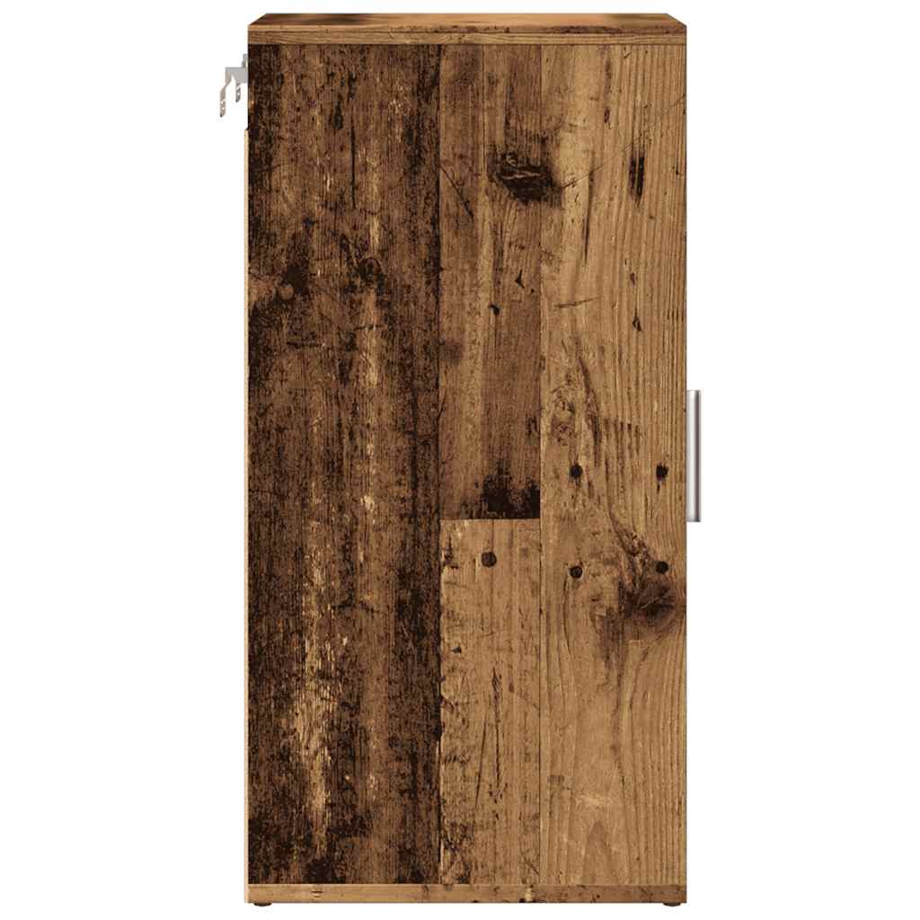 Zapatero Rustie con puerta + 5 compartimentos madera 70x32x35 cm perfil