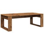 Mesa de centro Alce diseño fijo madera 35x102x50 cm fondo blanco