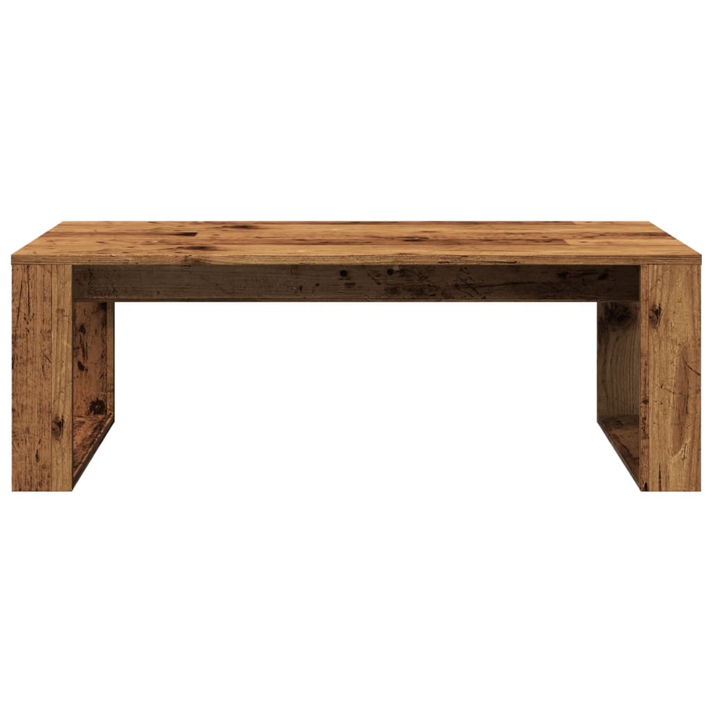 Mesa de centro Alce diseño fijo madera 35x102x50 cm frontal