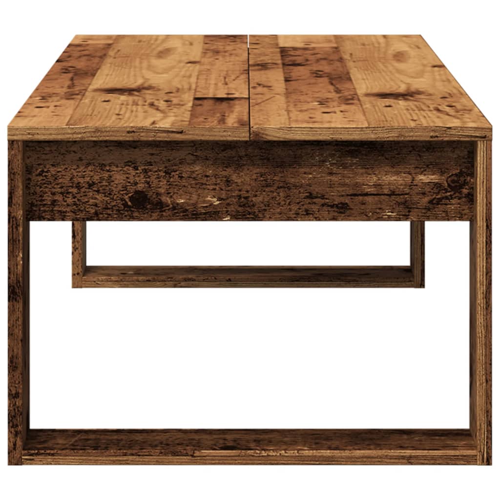 Mesa de centro Alce diseño fijo madera 35x102x50 cm perfil