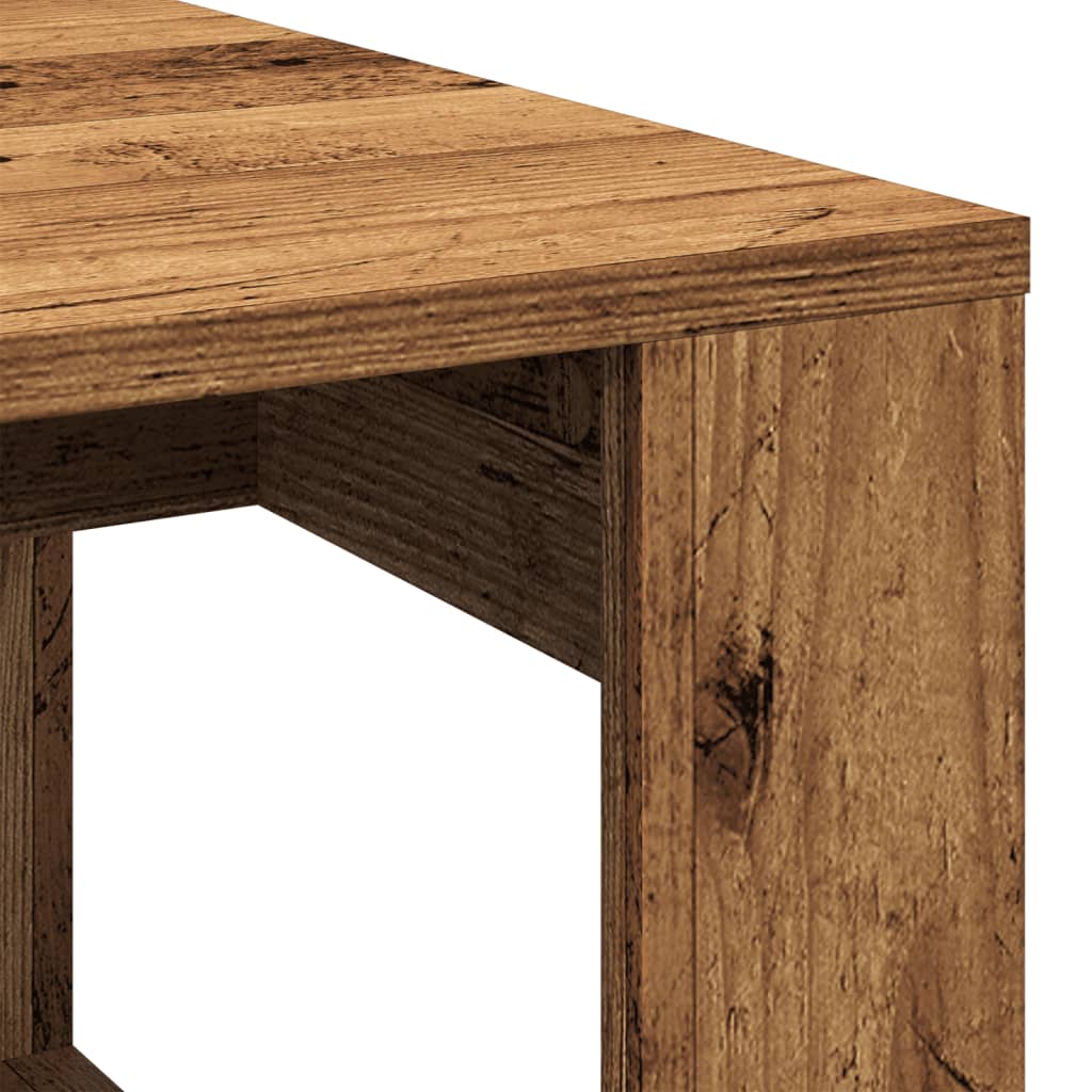 Mesa de centro Alce diseño fijo madera 35x102x50 cm detalle