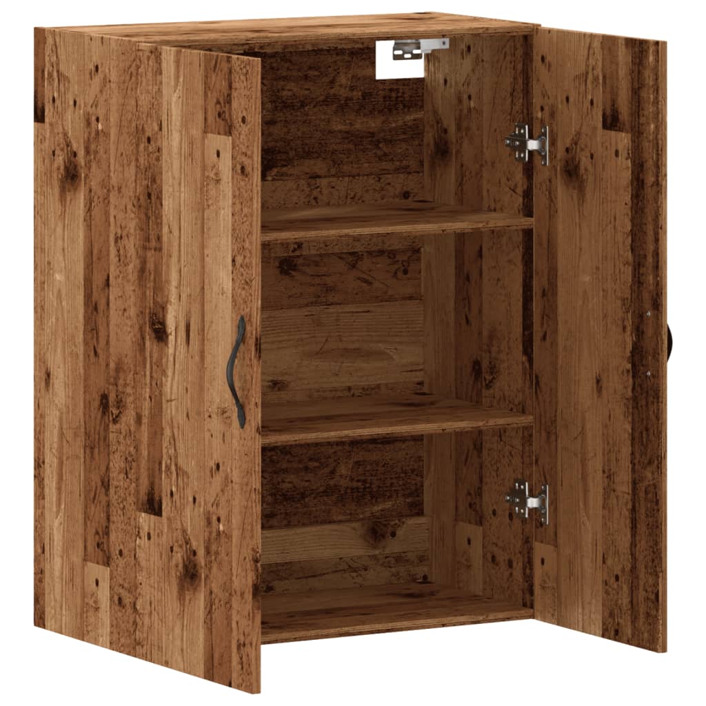 Armario de pared Ritta 2 puertas con estantes madera 90x69,5x34 cm interior