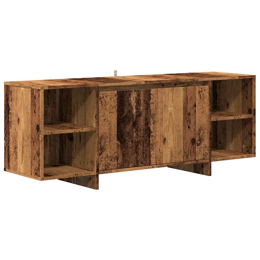 Mueble de TV Roma 4 compartimentos + 1 armario roble oscuro 50x130x35 cm interior